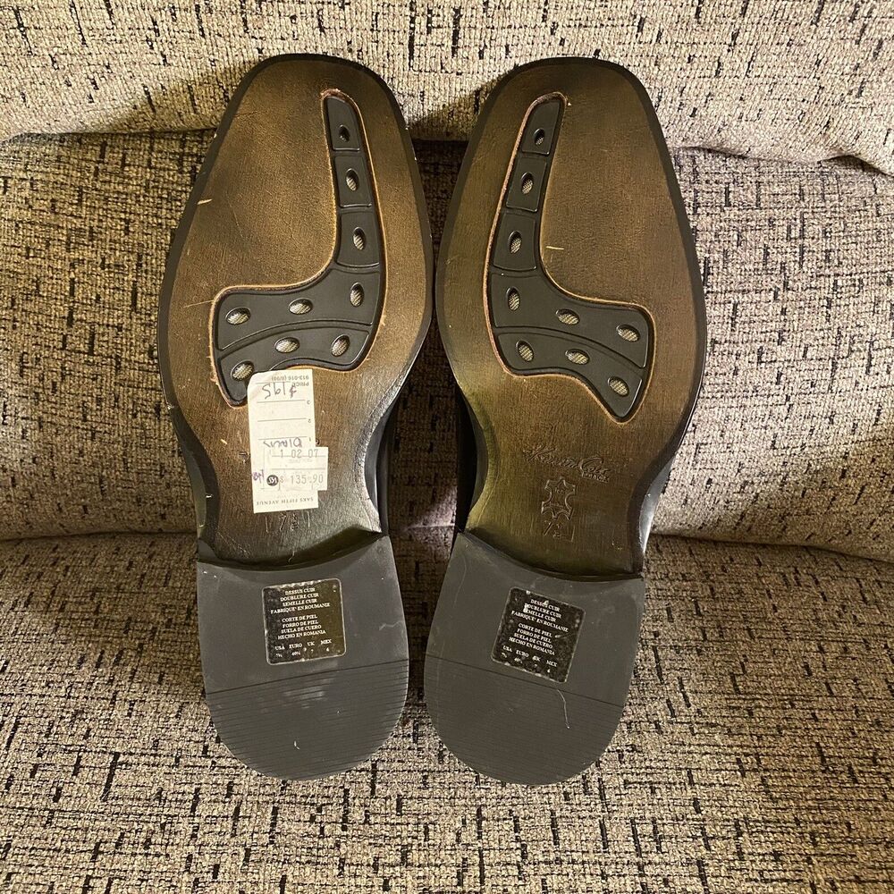 Kenneth Cole New York Men’s Black Leather Dress Loafers Slip On 7.5 NWOB - Picture 6 of 12